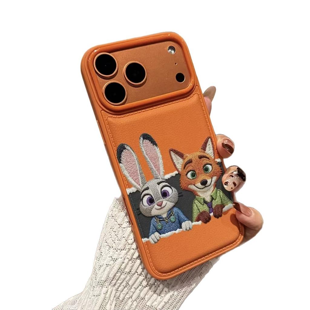 Seated Fox Case for Apple IPhone 17 Pro Max 16/15 Pro Cartoon 14/13/12/11 Leather X Soft Case