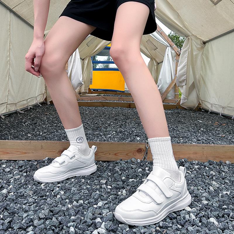 

Student sports shoes, little white shoes, men s and women s same magic buckle, light couple s sports school dance shoes, running men s and women s sho 29