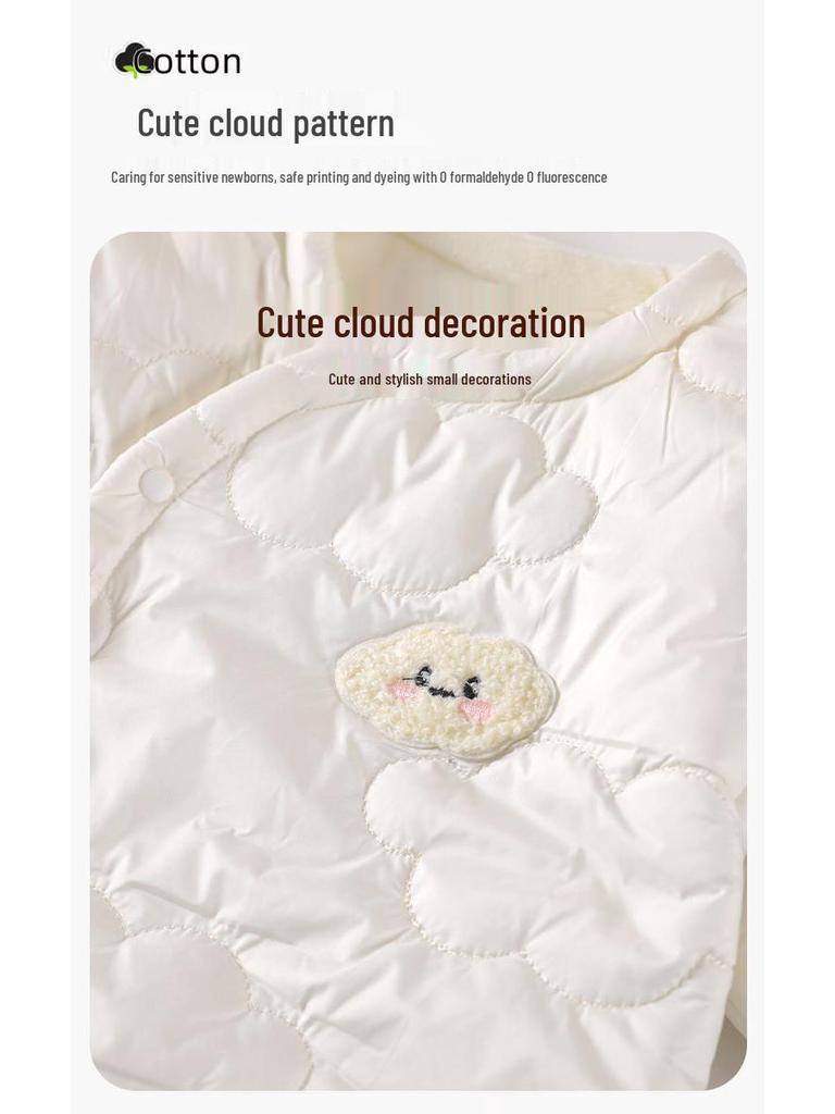 Warm Baby Cotton Padded Winter Romper - Infant Girl Outdoor Crawling Onesie