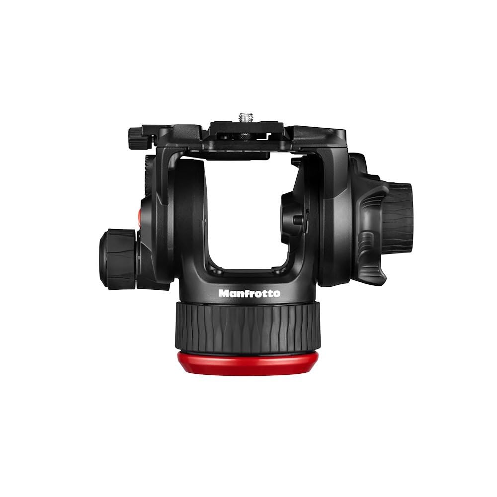 Manfrotto 504X Fluid Video Head with Sliding Quick Release Spirit Brake 12kg Load Capacity Plate, Level, System, 4-Stage Counterbalance, (MVH504XAH)