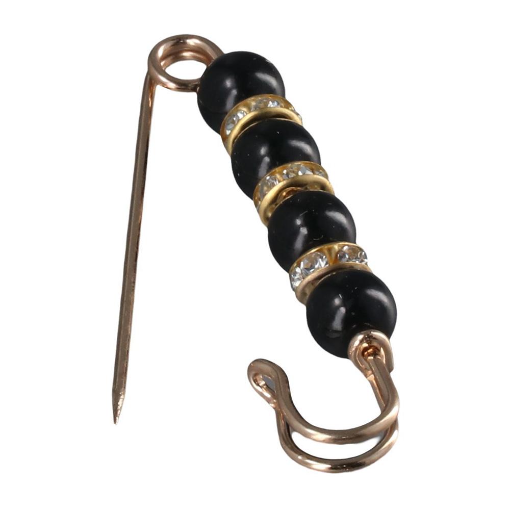 Fashion Collar Open Bottom Fixed Tightening Waistband Pearl Brooch Badge Buckle Lapel Pin