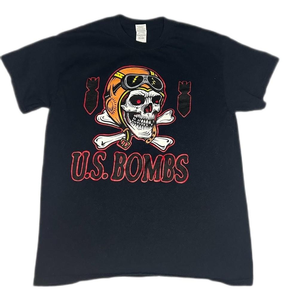 U.S Bombs skull punk Black Unisex S-234XL shirt JM1035 Unisex T-Shirt XXXL