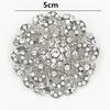 Round Rhinestone Flower Brooch - Japanese & Korean Fashion Corsage