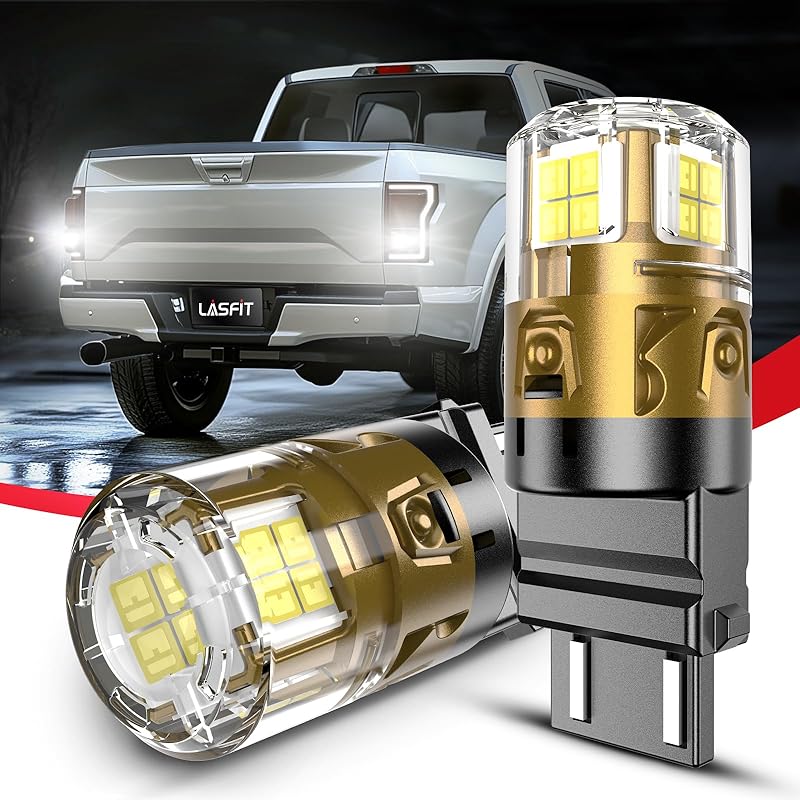 LASFIT 3157 LED Reverse Lights, Super Bright 6000K Xenon White Backup Light, DRL Replacement Back Up Bulb for 3156 3056 3057 3047 4114 4157 4057 For F-150