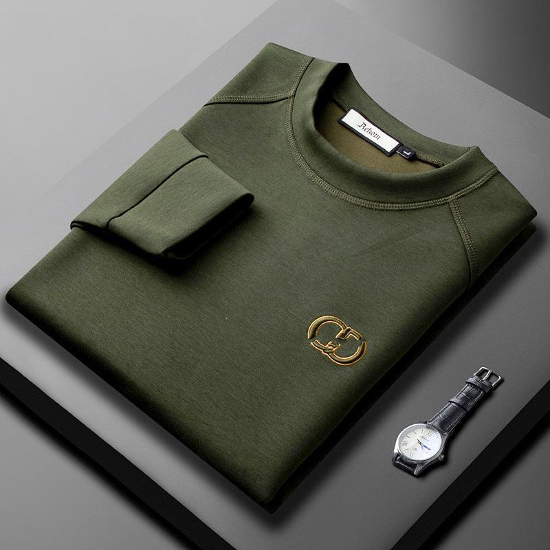 1947CC Men s Embroidered Casual Round Neck Hoodie, New Autumn/Winter 2025, Slightly Loose Fit, Long Sleeve 3XL