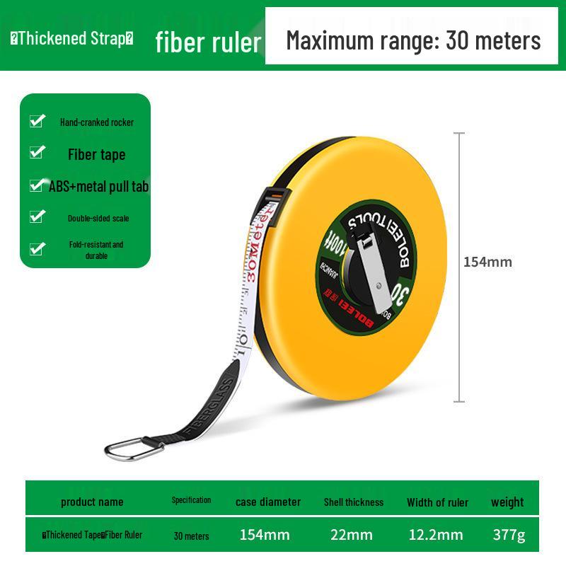 Leather Non-slip Soft Tape Measure - 20, 30, 50, 100 Meters Cloth Ruler