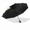 1 Stück Schwarz-Weiß-Katze Ying Yang Katze Automatisches Öffnungs- und Schließschirm - Leichtes 3-fach faltbares Design, Geeignet für Fans, Reisen, Täglichen Gebrauch - Von