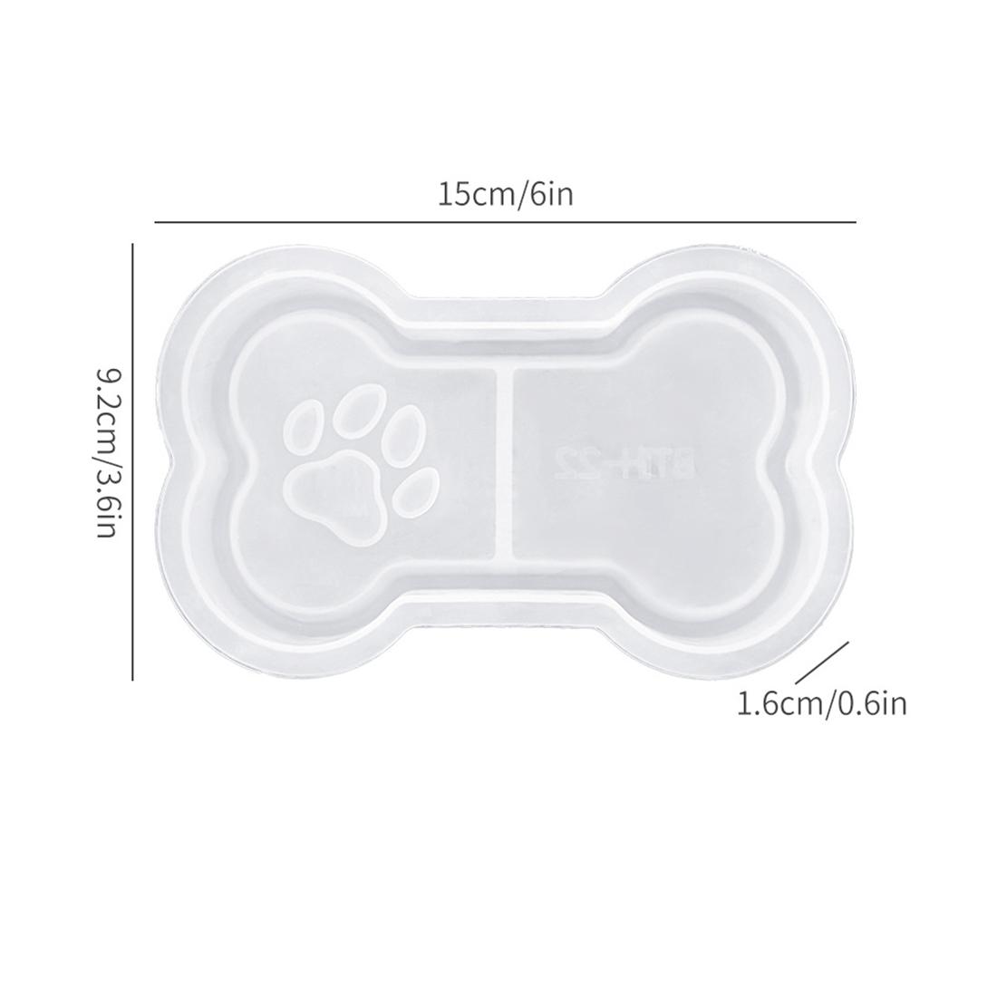

DIY Cat Paw & Bone Shape Silicone Mold Storage Tray Jewelry Display Dish Home Decor Cat And Dog Food Tray Gypsum Mold