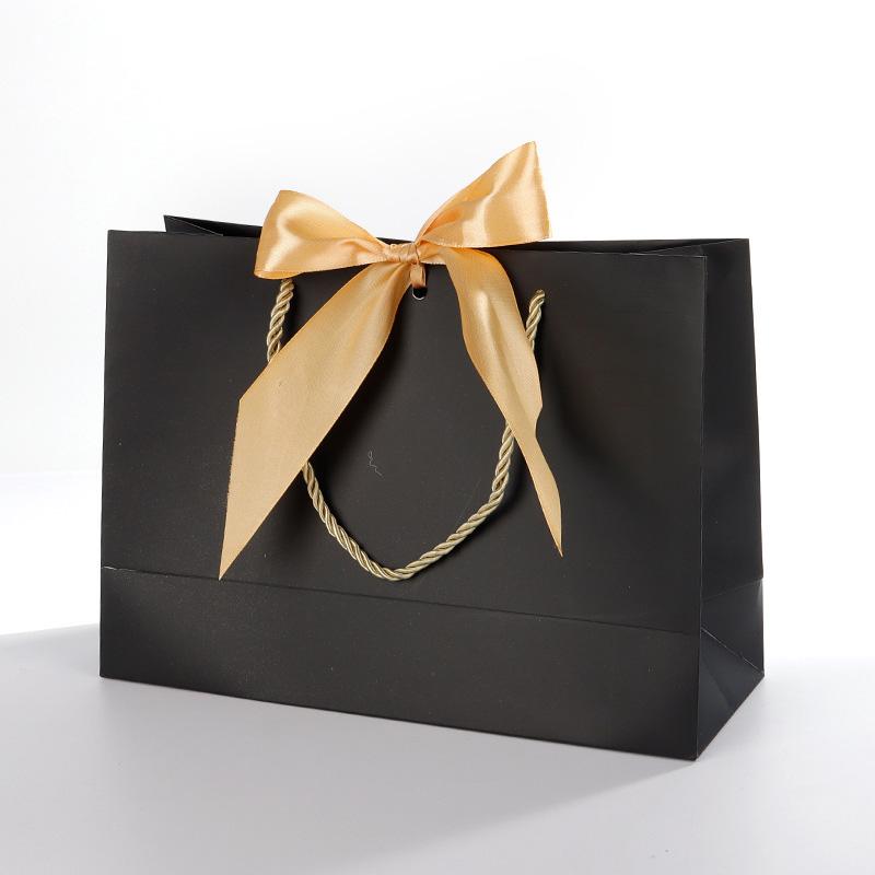 1 buc. Sac de cadou multicolor sac de hârtie pentru cadou pentru pijama haine hârtie kraft cărți fundă panglică portabil cu mâner