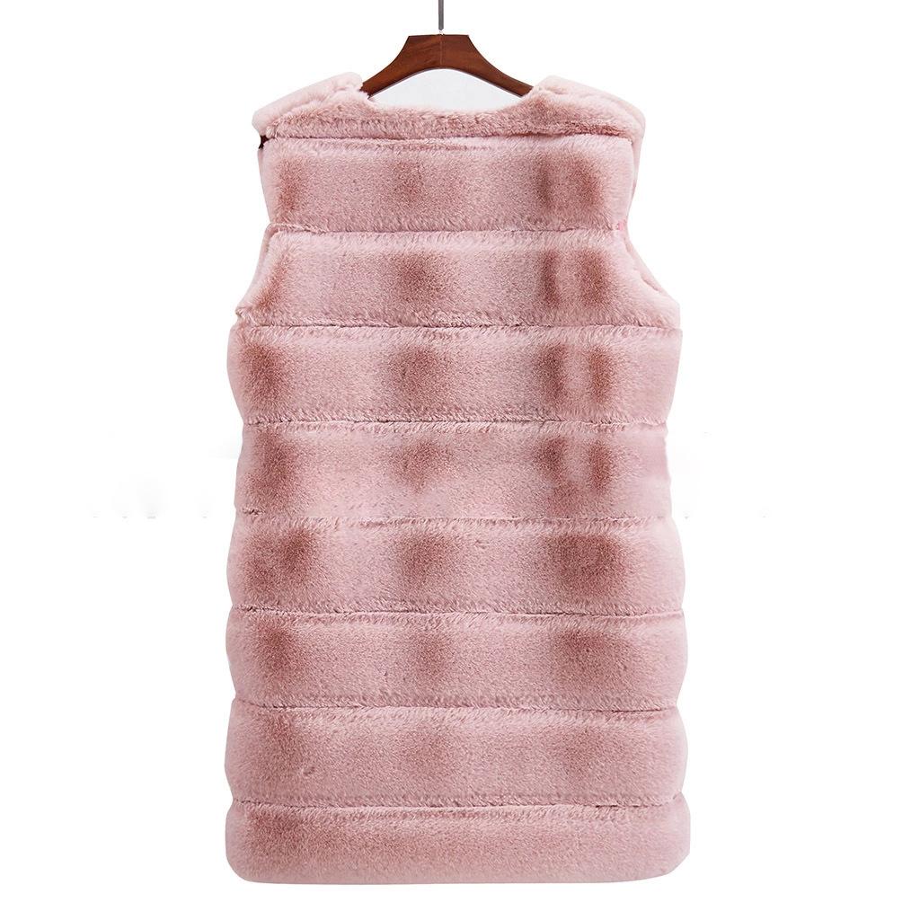 Winter Herbst Damen Kunstpelz Ärmellose Weste Lässig Schlank Weste Warmer Mantel