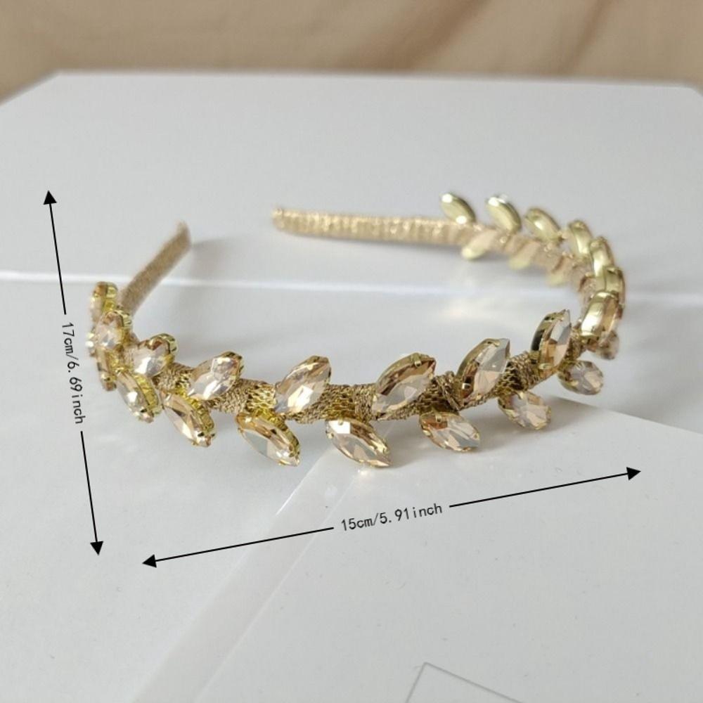 Bohemian Style Rhinestone Headbands Luxury Hair Accessories Holy Leaf Hairband  for Women