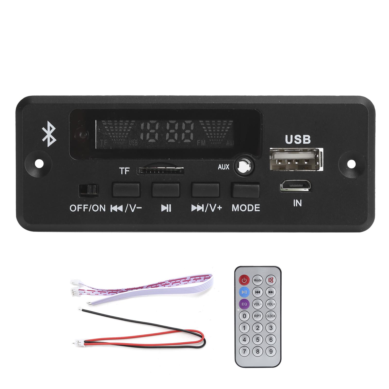 

Плата декодування 02CABT Універсальний модуль декодування WAV Плата декодера MP3 з Bluetooth CallBlack чорний