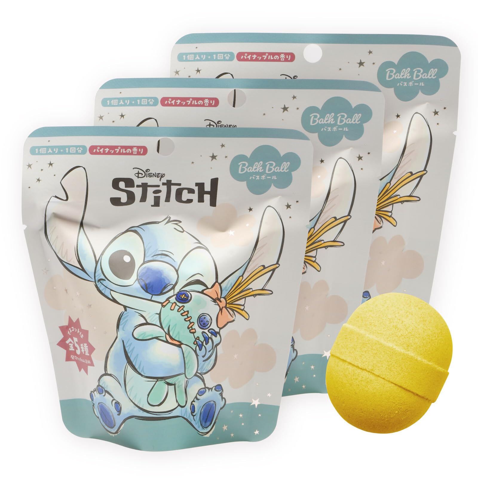 

Stitch Bath Salts Bath Ball Set of 3 with Mascot