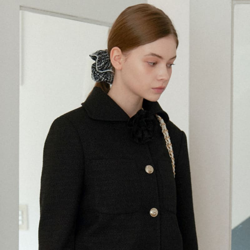 ANOETIC CLASSIC TWEED SCRUNCHIE_2COLOR