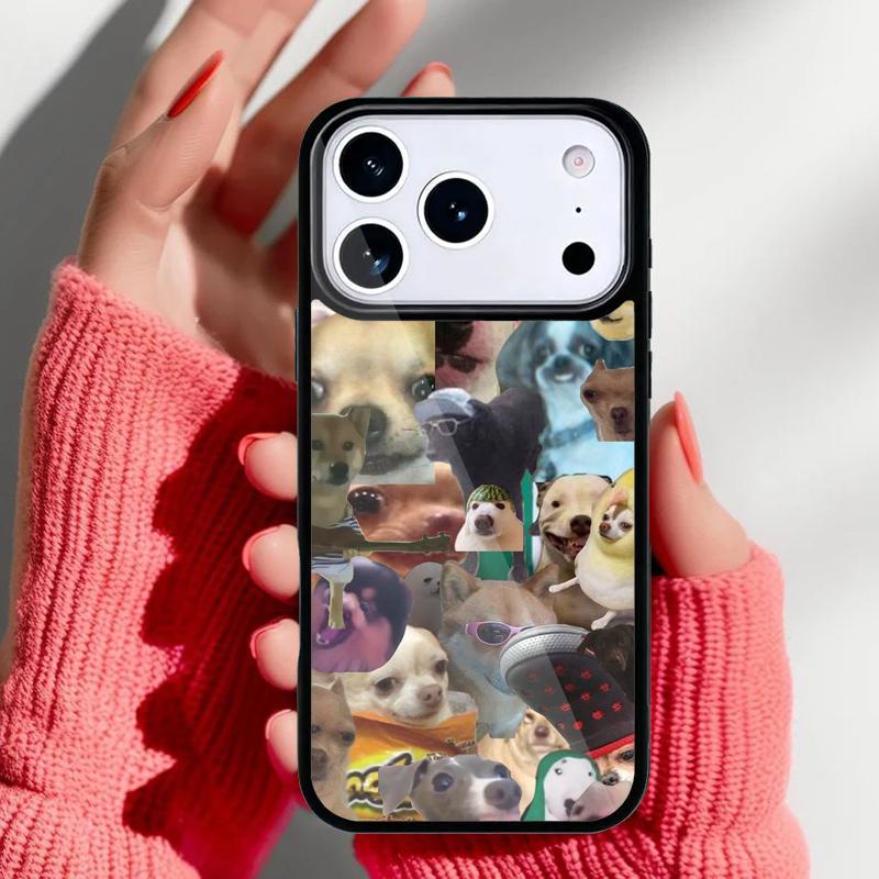 Crying Cat Memes And Dog Phone Case for iPhone 17 16 15 14 13 Pro Max Back Cover for 12 11 Pro Coque