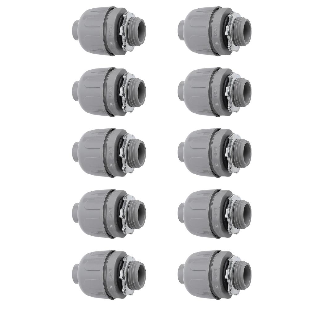 10 st Vattentäta Rörkopplingar 1 Tum NPT Nylon 6 Elektrisk Rörkoppling för Hem