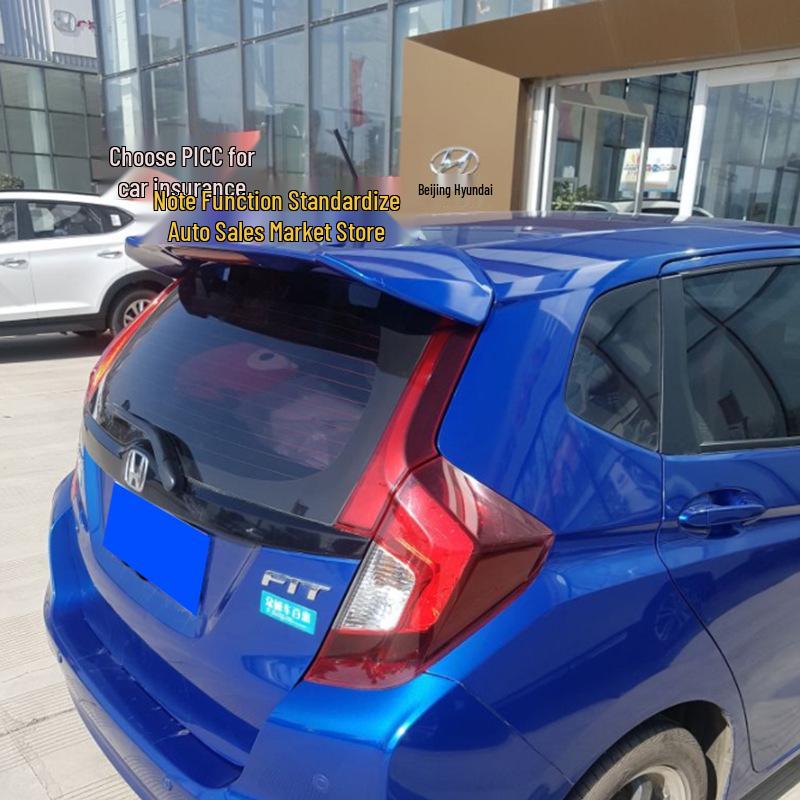 For Honda Fit 2014-2020 Rear Spoiler No-Drill RS Roof Spoiler with Light GK5