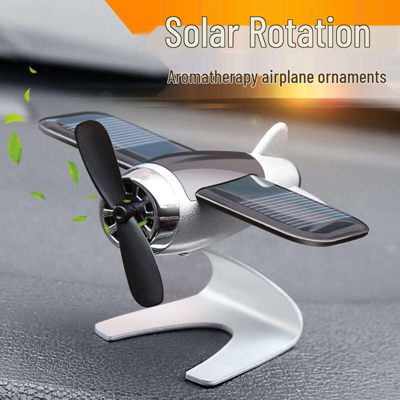Creative Car Interior Aromatherapy Toy: Solar Airplane Perfume Ornament