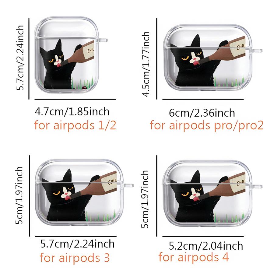 Fashion Creative Kitten Clear Earphone Cases Cover Case For Airpods 4 Pro2 3 Pro Pro3 2 1