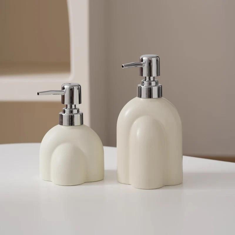 Ceramic Lotion Bottles Soap Dispenser Hand Soap Bottle Home Bathroom Accessories Dispensing Bottle Shower Gel Shampoo Bottles