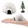 Arctic Figures Toy Igloos Model Realistic Arctic Animals House Ornament Mini Polar Animal Shelter