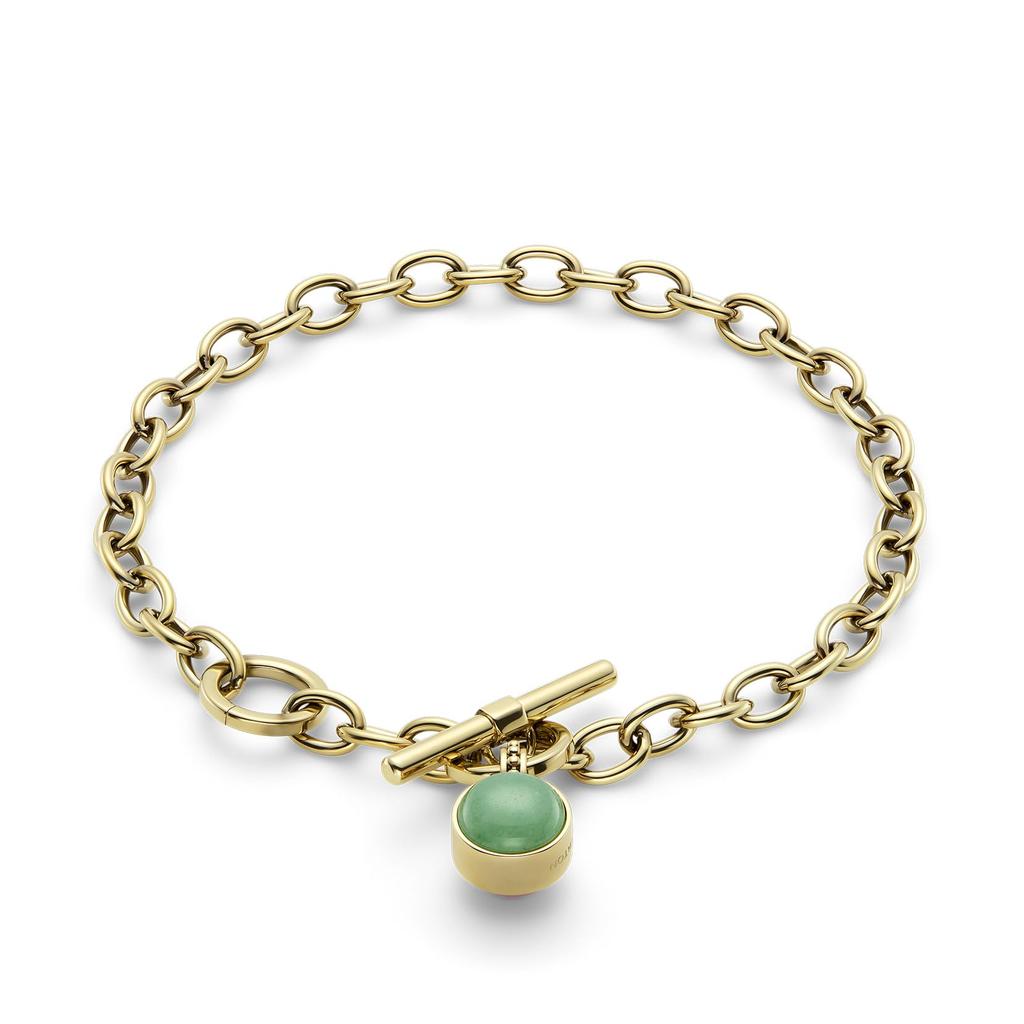 Olivia Burton Trend Aventurine Cabochon Gold Gemstone Toggle Bracelet Women's (24100355)