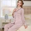 Silk Pajama Set For Women Spring Summer Light Breathable Lounge Sleepwear For Home Use