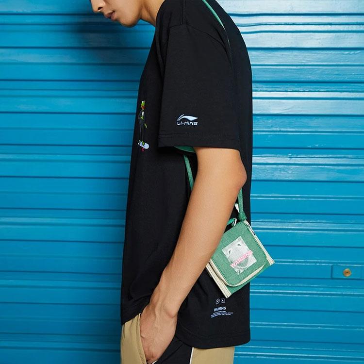 Li Ning X Disney Cartoon Print Loose Couple T-Shirt Unisex Tops Black AHSR845-2