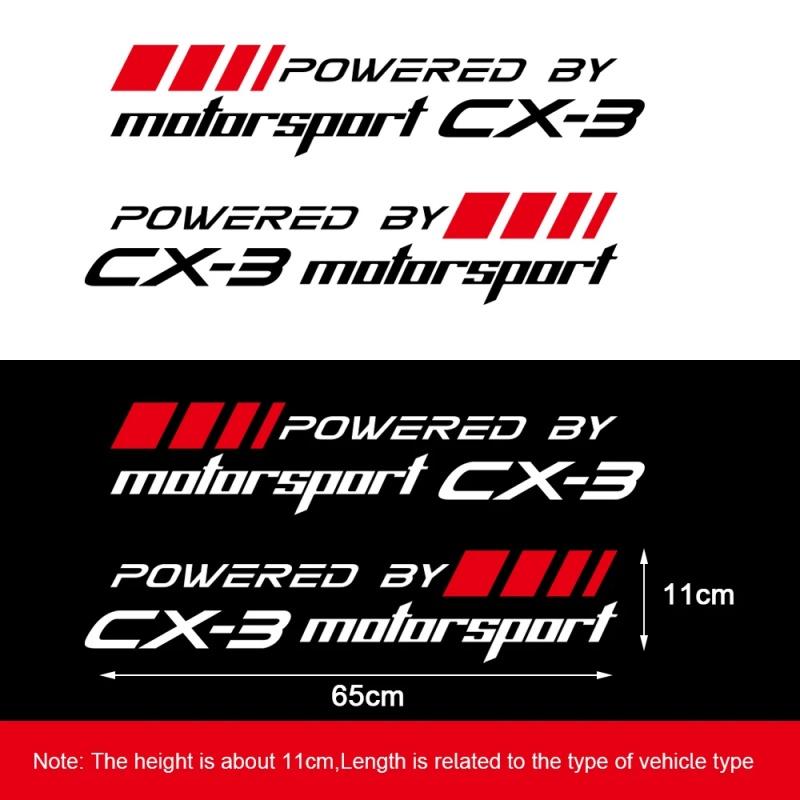 Motorsport Badge Vinyl Sticker Side Door Body Styling Graphics for Mazda CX-30 CX-5 CX-50 Car Exterior Decoration