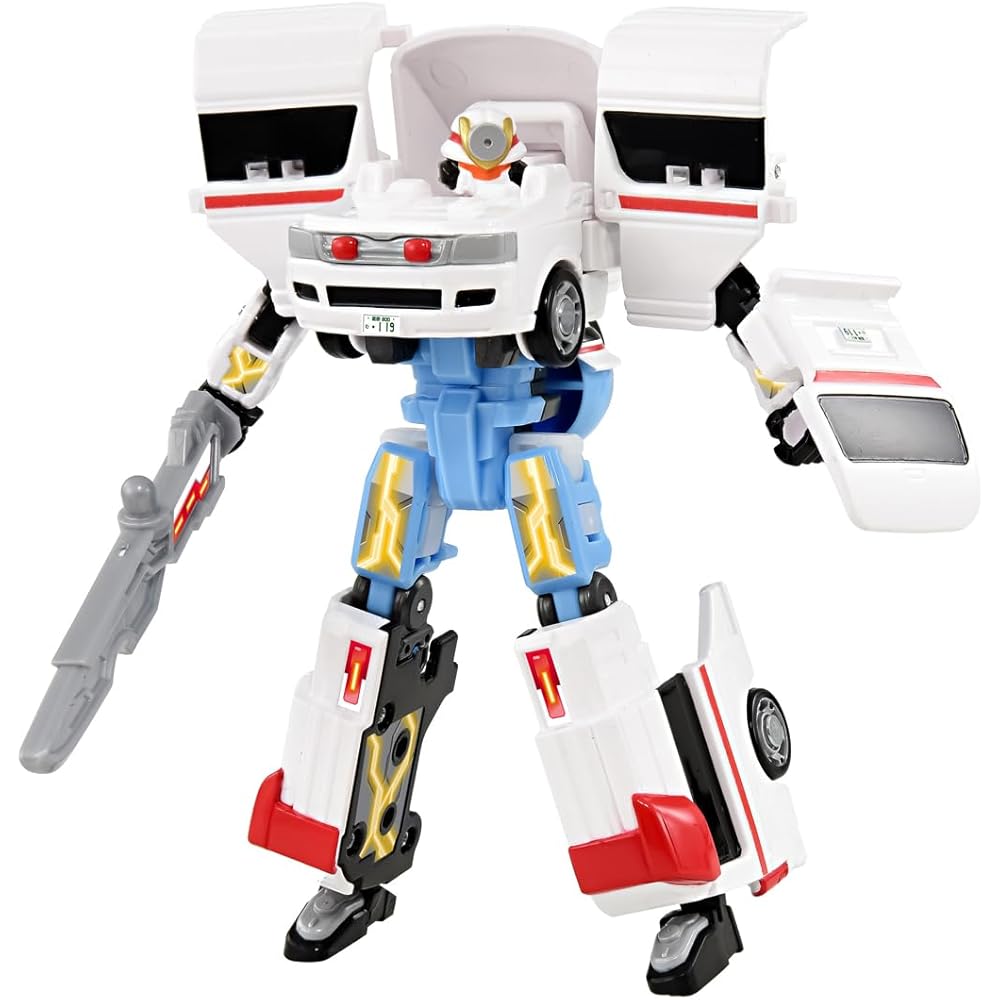 TAKARA TOMY Tomica Job Labor TJBDX Unite Medi-Braver Ambulance & Doctor Helicopter Toy Set Mini Car for Ages 3 and Up