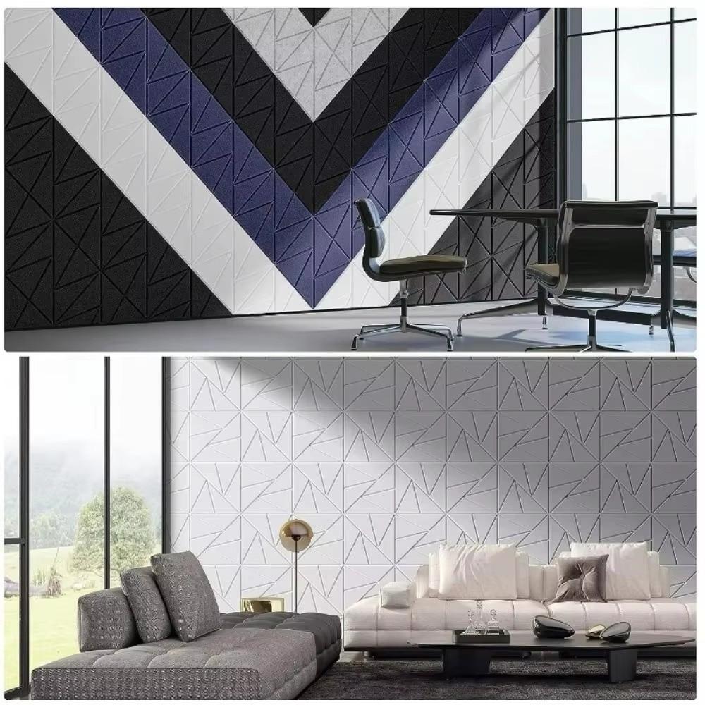 1pcs Self-Adhesive Acoustic Felt Panels Soundproof Absorb Noise Wall Stickers Square Eliminate Echoes Foam Panels