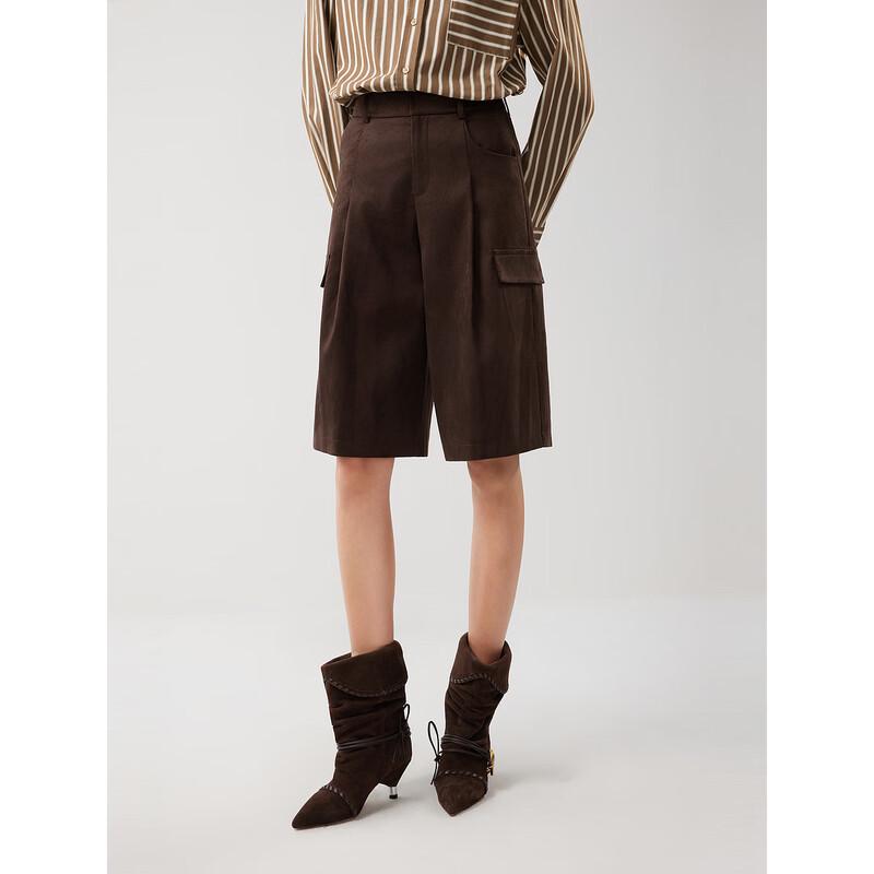 

ELLE Women s Retro Maillard Casual Straight-Leg Pants XS