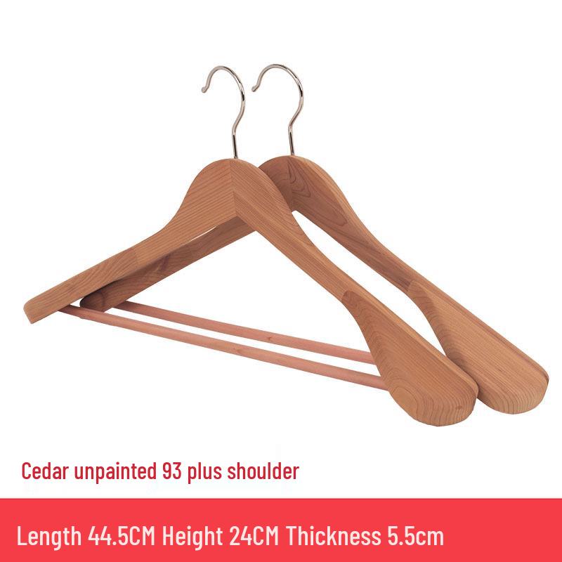 קולב בגדים מעץ מלא רחב לכתפיים, יוקרתי