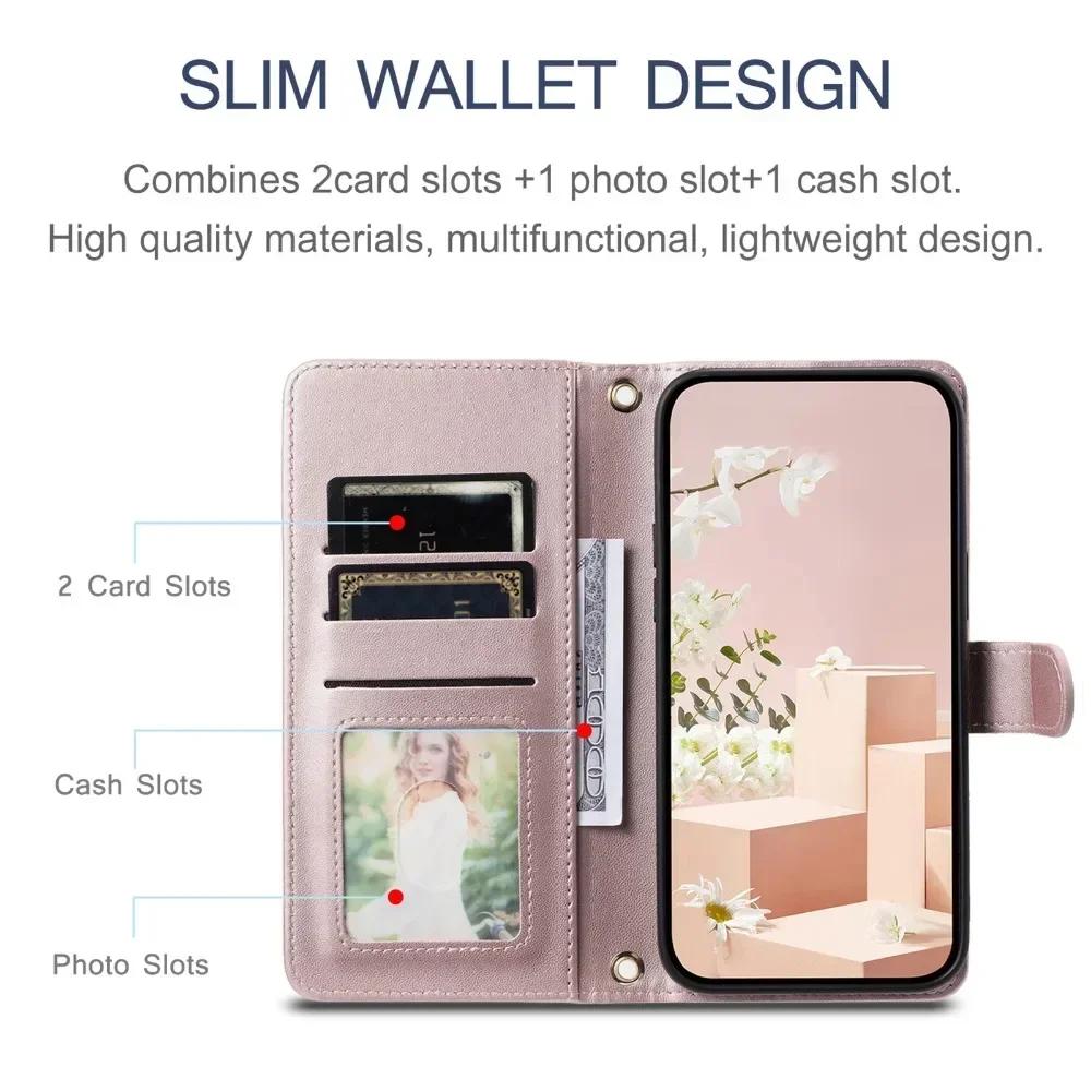 Crossbody Phone Case for Samsung Galaxy S23 S21 FE S24 Plus S25 Ultra A05 A05S A15 A25 A35 A55 A16 A26 A36 A56 Leather Cover