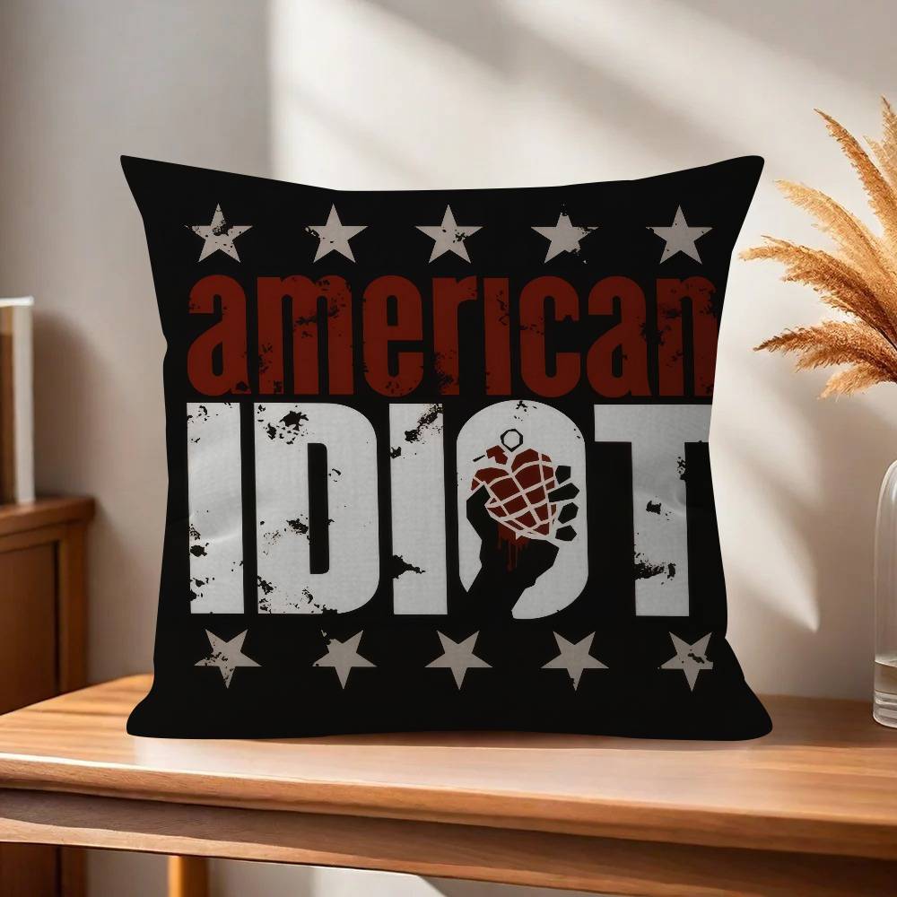 GGreen DDay Band Album Pillowcases Home Bedding Decorative Pillow Cover Wedding Super Soft Pillow Case