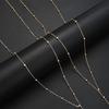 Fashion Gold Color Round Bead Body Chain for Women Simple Metal Double-Layer Chain Adjustable Body Chain Vacation Beach Jewelry