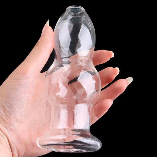 Effective Prostate Toy Smooth Fast Adaptation Rounded Tip Transparent Butt Plug Sex Toy for Bedroom