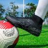33-45 Men's High-top Sock Mouth Football Shoes Youth Sports Shoes Football Training Shoes Art Makeup Lawn Children Football Boots