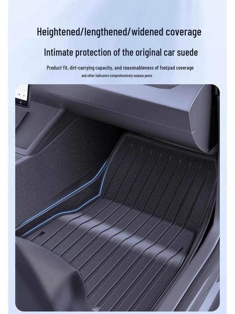 TPE Car Floor Mats for 2025 Tesla Model Y3 New Editions