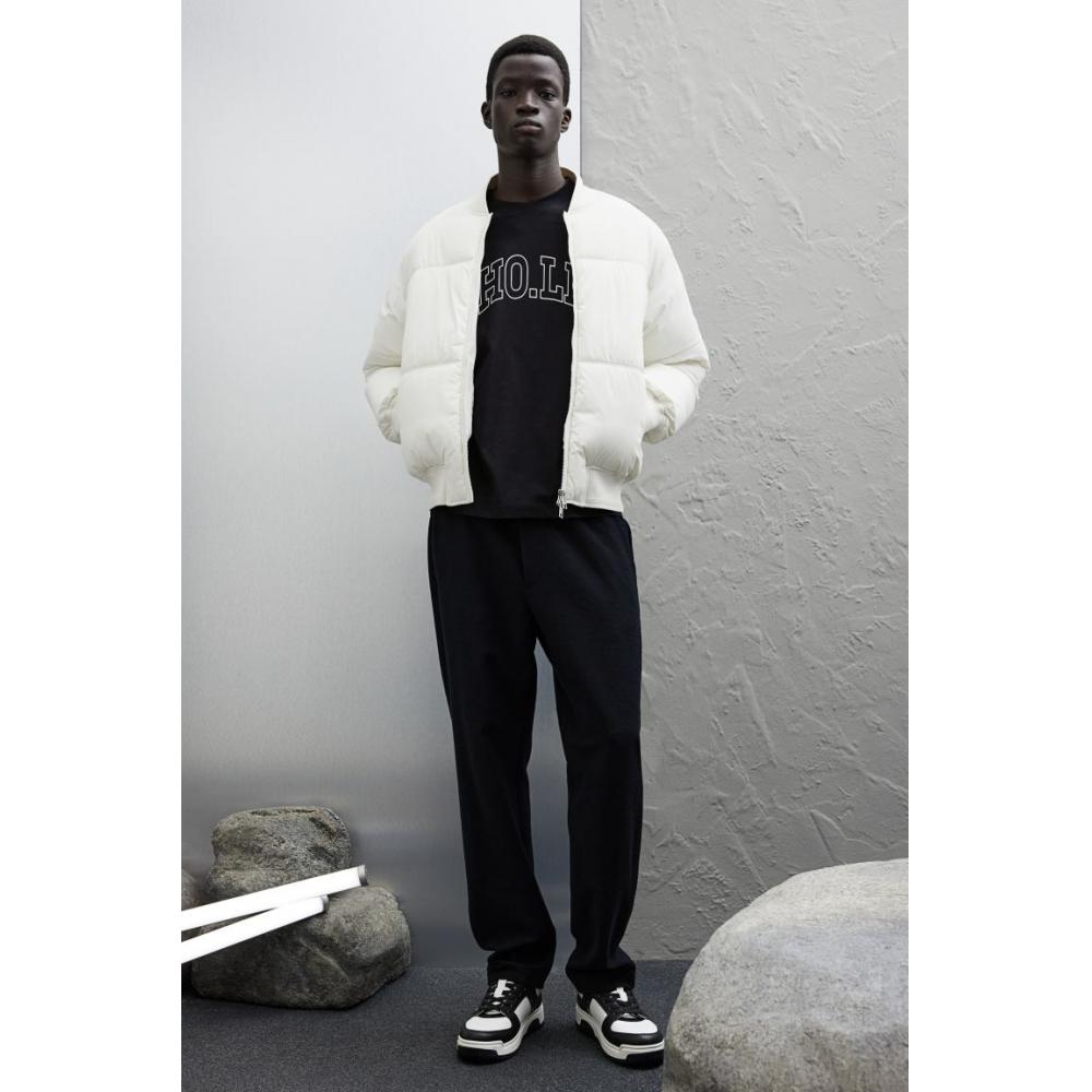 H M Loose FiT PrinTed T sHirT Black soHo Ldn