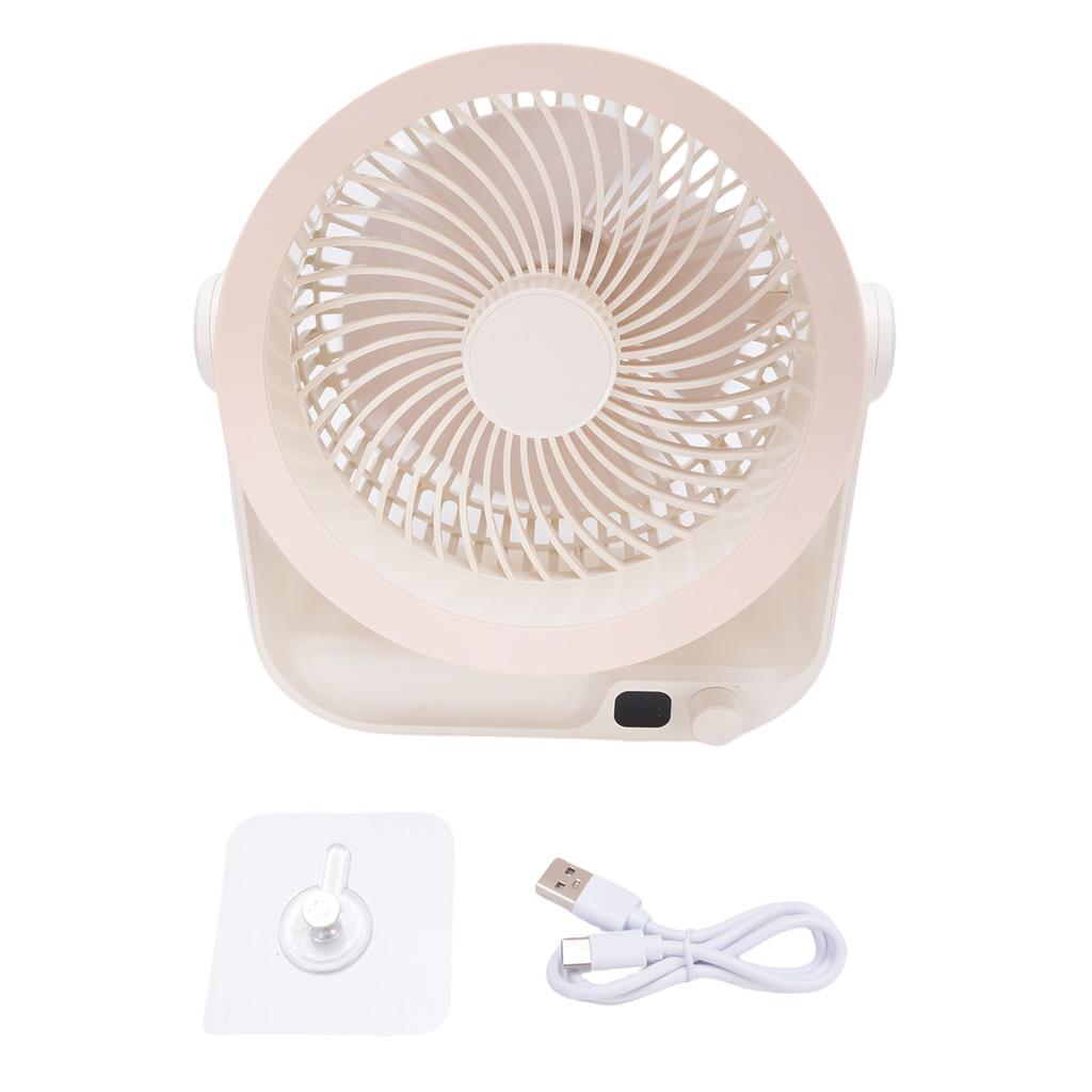 Air Circulator Fan Desk Fan Rechargeable USB Fan 4000mAh Battery Operated Quiet Strong Wind Lightweight for Bedroom Home Office