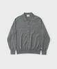 Another Office Scape Knit Polo Cardigan (Gray)