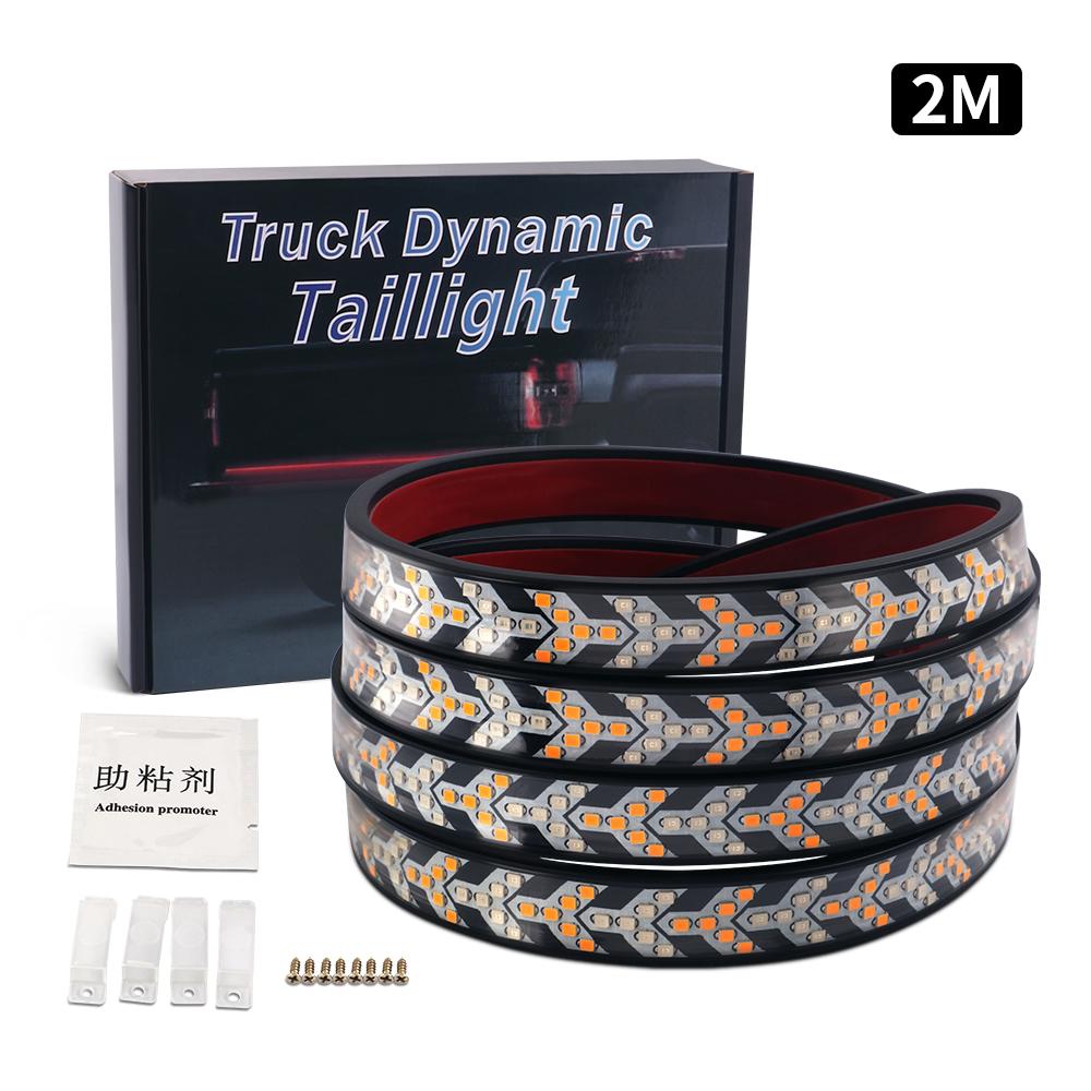 Car Truck LED Tailgate lights Strip Turn Signal Lamp Flowing Dynamic Warning Brake Reverse Tail light Bar For Pickup Jeep 12V24V