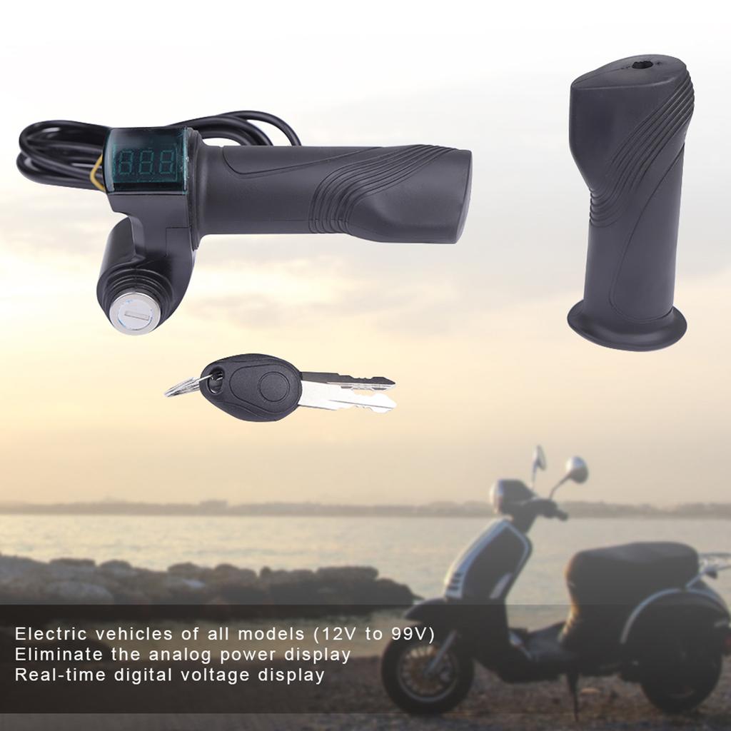 Power Indicator with Digital Voltage Display for Electric Scooters and Bikes, Accurate Mie Calculation, Plastic Material for All