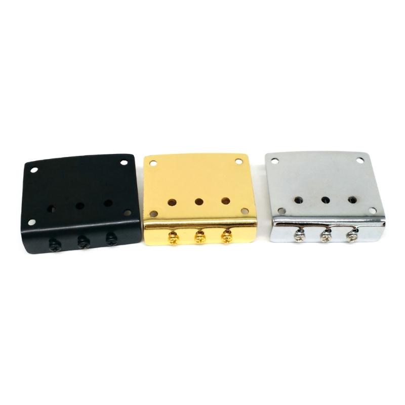 3-String Guitar Bridge with Screws & Wrench Fixed Top Load Guitar Tailpiece Guitar Fixed Bridge Hardtail Saddle Bridge