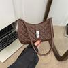 Fashionable Pu Quilted Tote Bag In Chic Black White Red Or Coffee For Everyday Style