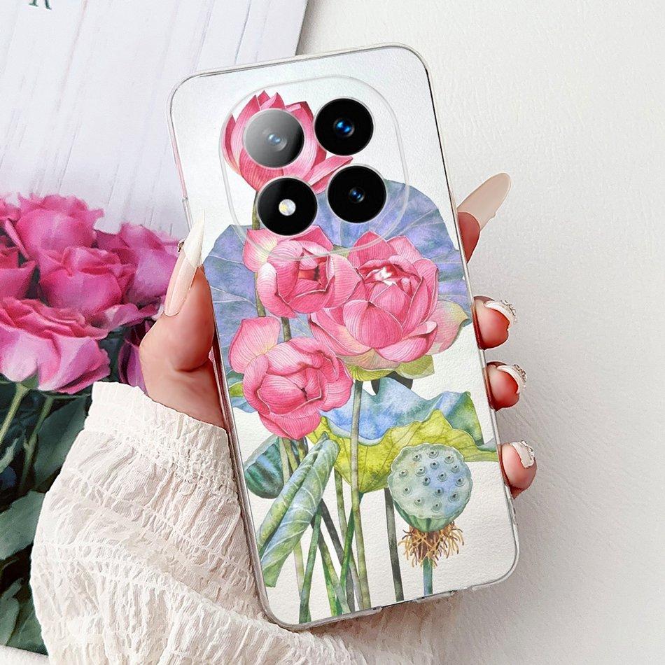 For Xiaomi Redmi Note 14 Pro+ Elegant Floral Butterfly Phone Case For Redmi Note14 Pro Plus 5G Soft Silicone TPU Cases
