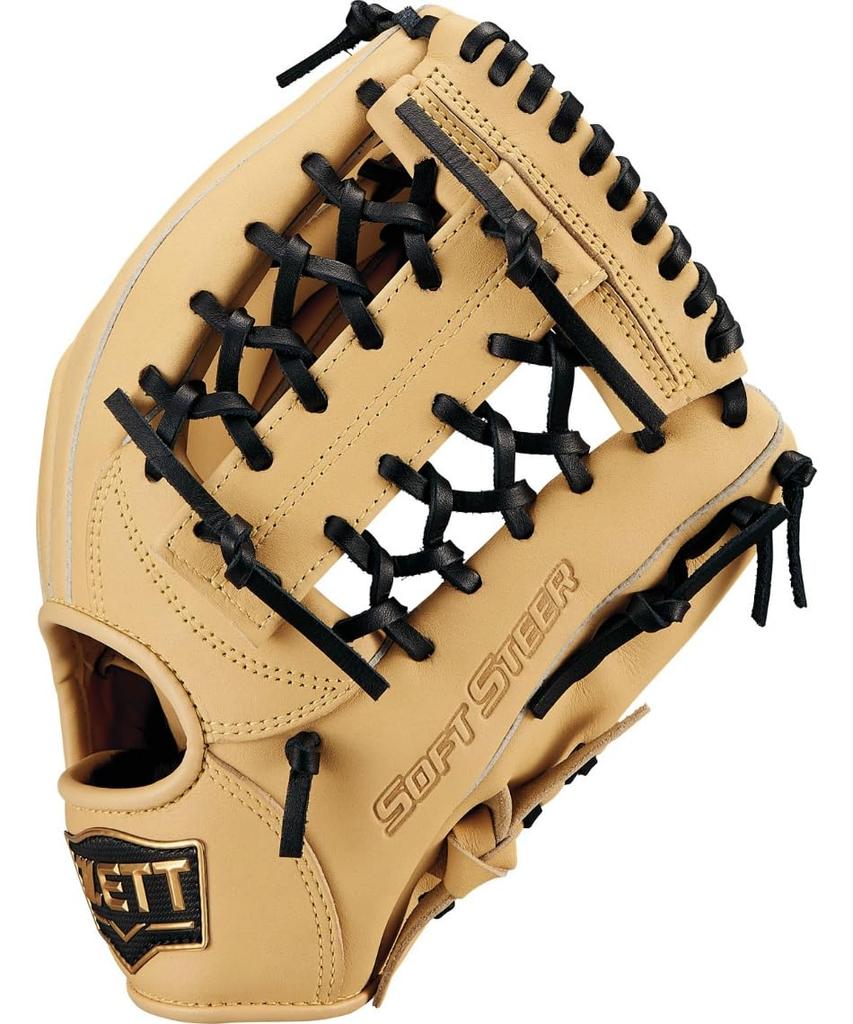ZETT Youth Baseball Soft R Brown Size BJGB74540F Glove, Steer, All-Around, Blue/P (2532), L,