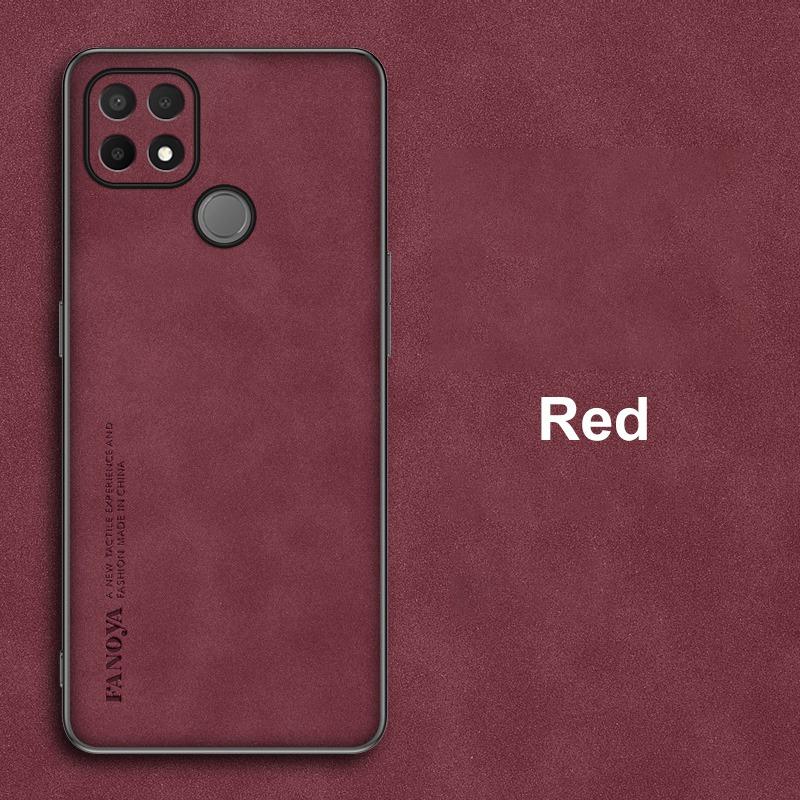 For OPPO A15 A15S Case Luxury PU Leather Phone Case For OPPO A15 S Back Cover Matte Silicone Shockproof Full Protection Coque