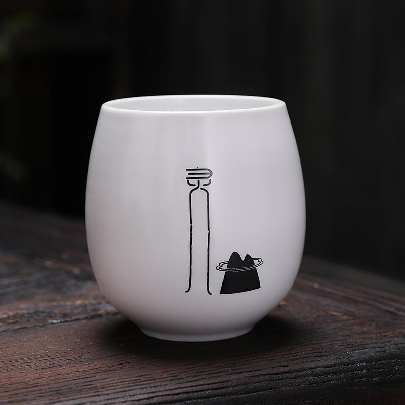 Ceramic Single Cup Coffeeware Teaware Kung Fu Tea Accessories Cups Kitchen Dining Bar Home Garden